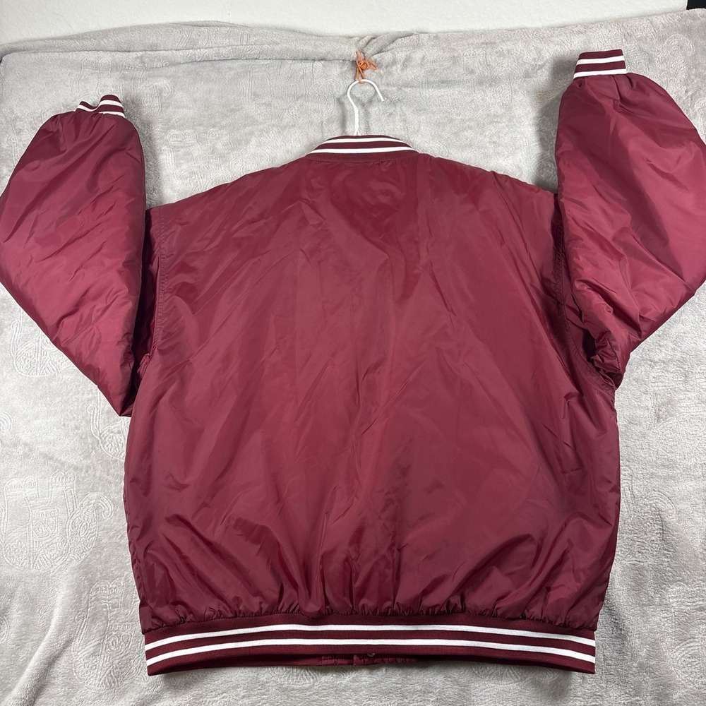 Oklahoma Sooners Vintage Red Oak Bomber Jacket XL Maroon Red Nylon Varsity 4421 - Picture 6 of 13